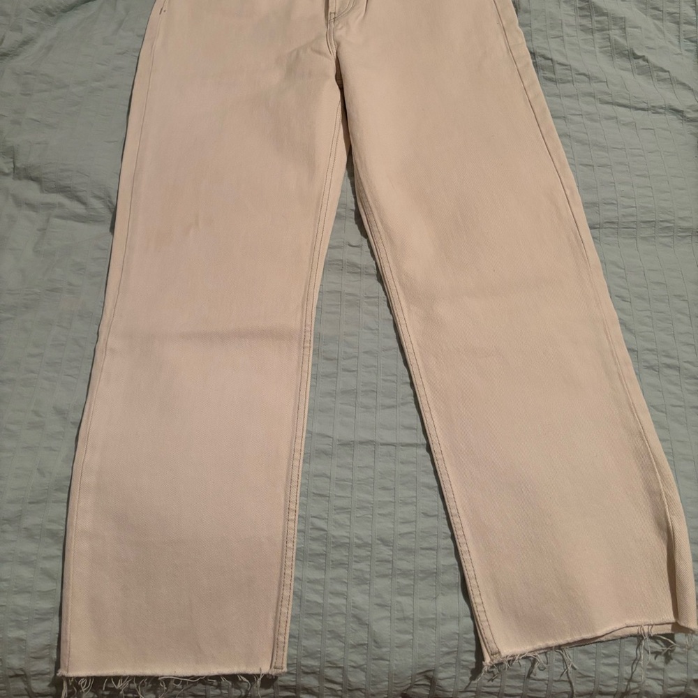Zara Light Beige Straight jeans